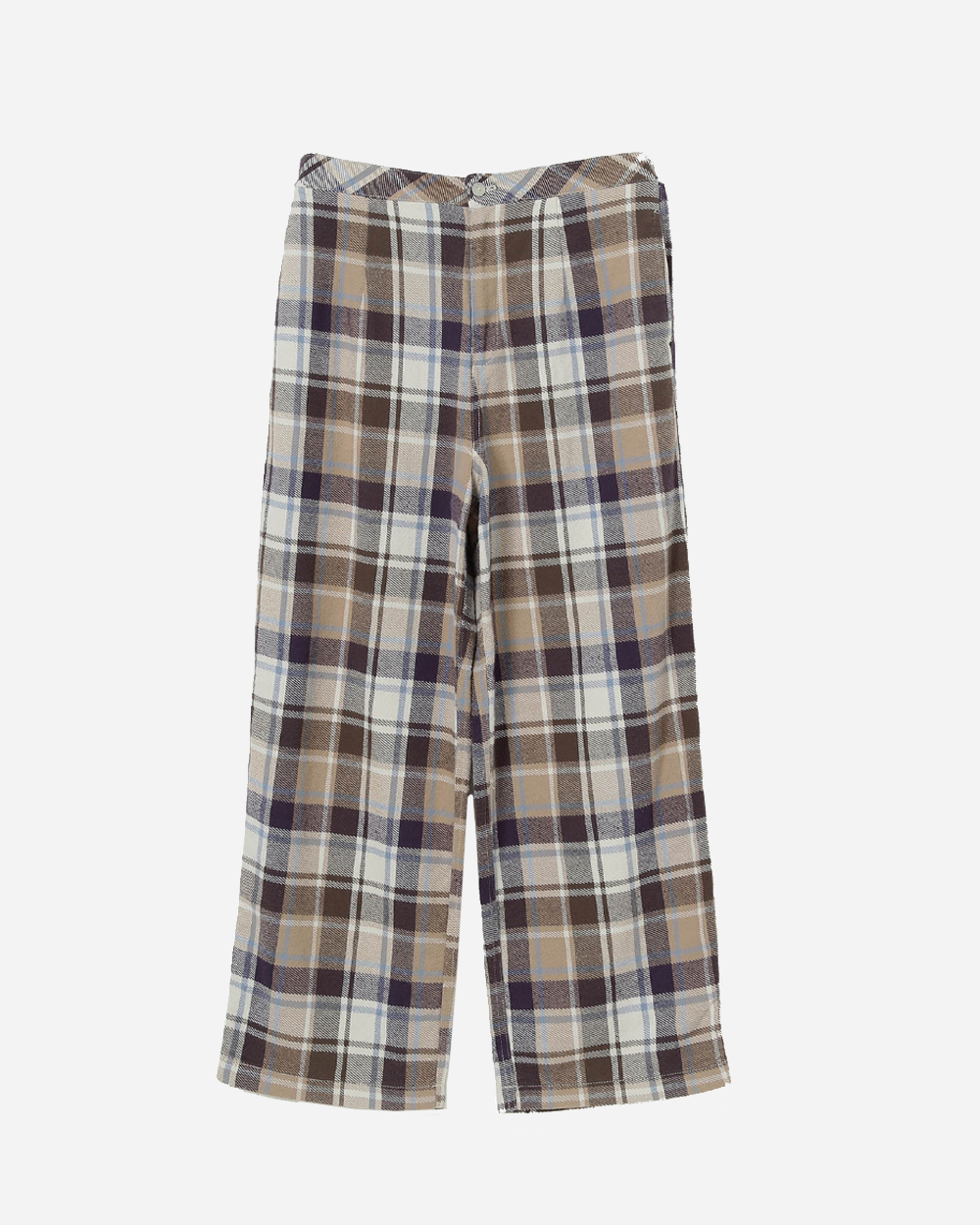 Beams Boy Work Check Easy Pants Ivory 1324-0488-791-0818