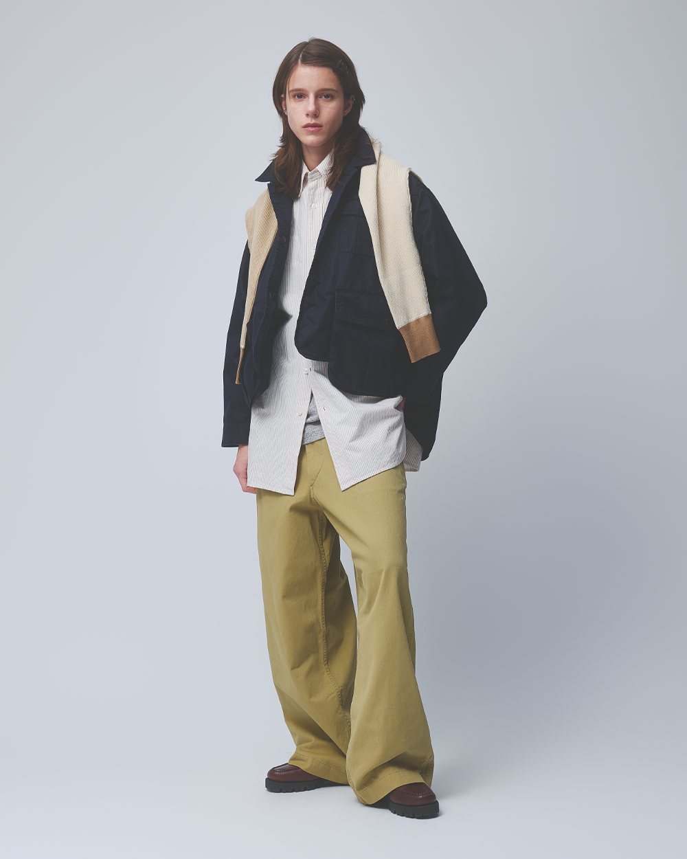 Beams Boy Wide Chino Pants Beige 1324-0489-791-2016