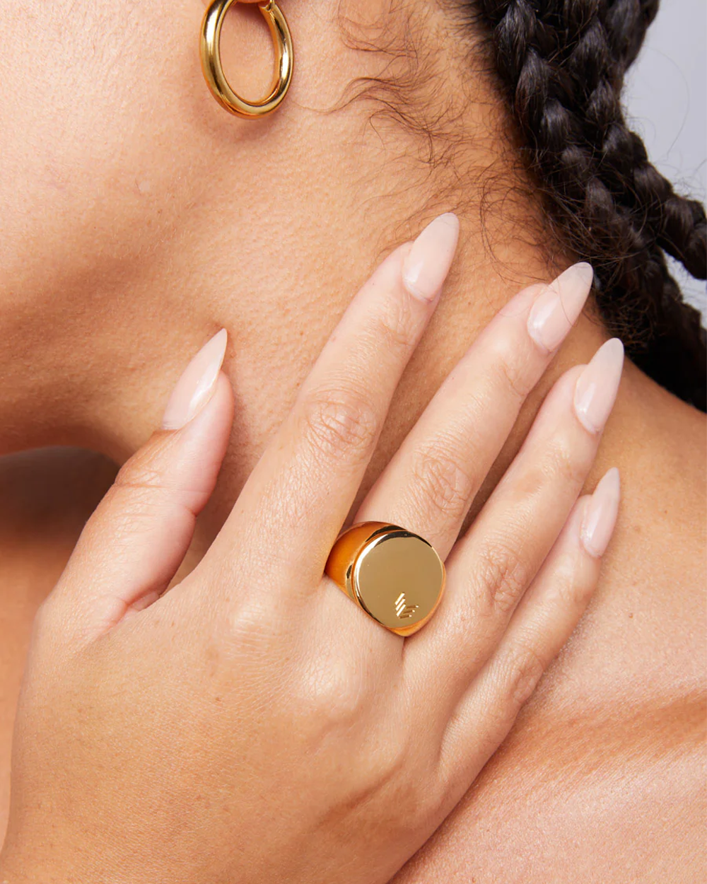 Melody Ehsani Signature Signet Ring ME000187GOLD