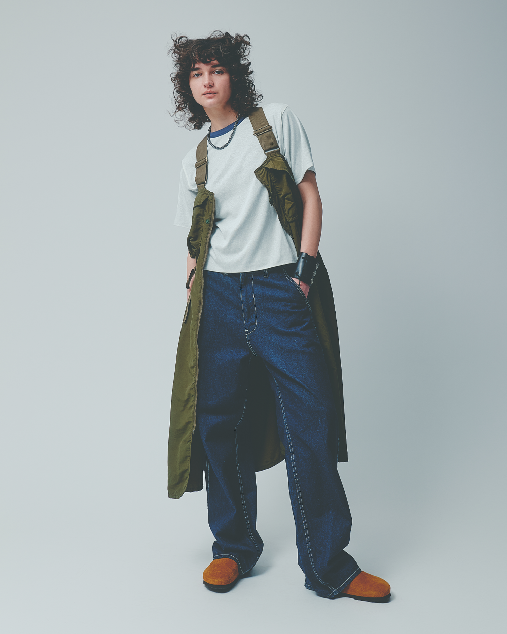 BEAMS BOY Nylon Fishing Dress Olive 1326-0248-120