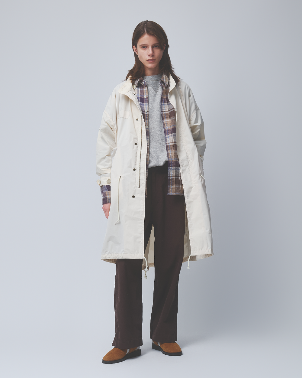 Beams Boy Wide Chino Pants Brown 1324-0489-791-2816