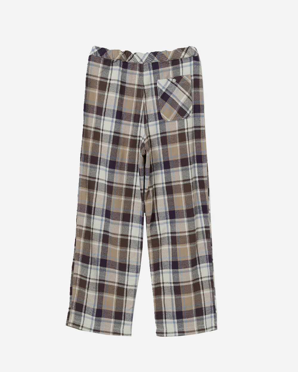 Beams Boy Work Check Easy Pants Ivory 1324-0488-791-0818