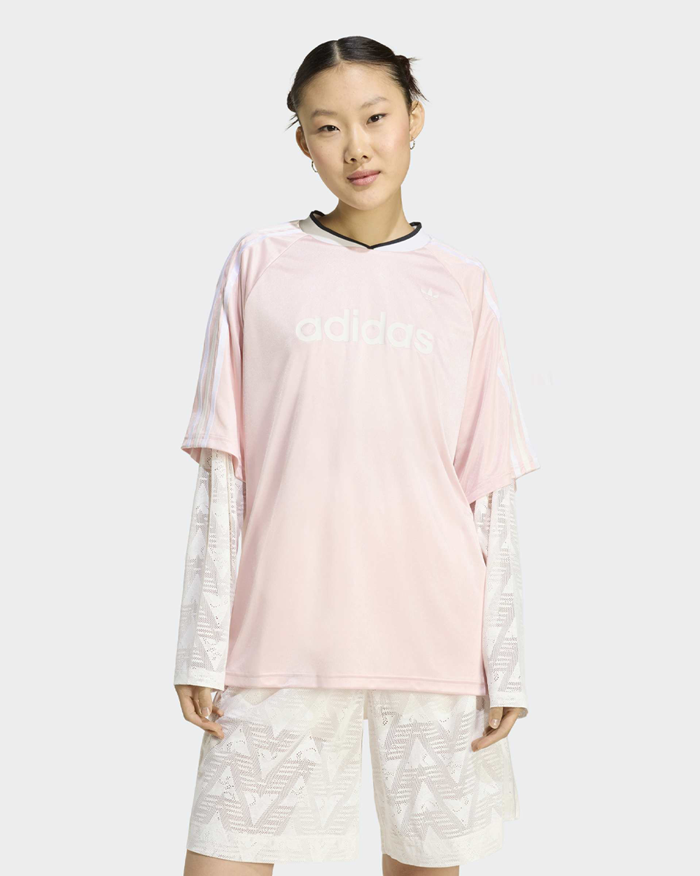 adidas Originals Lace Long Sleeve Jersey Sand Pink KC6433