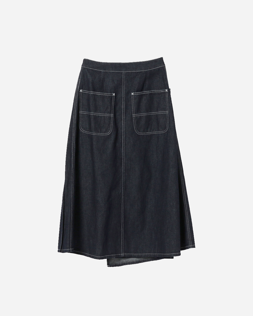 Beams Boy Wrapped Pleated Skirt Indigo 1327-0554-452-7818