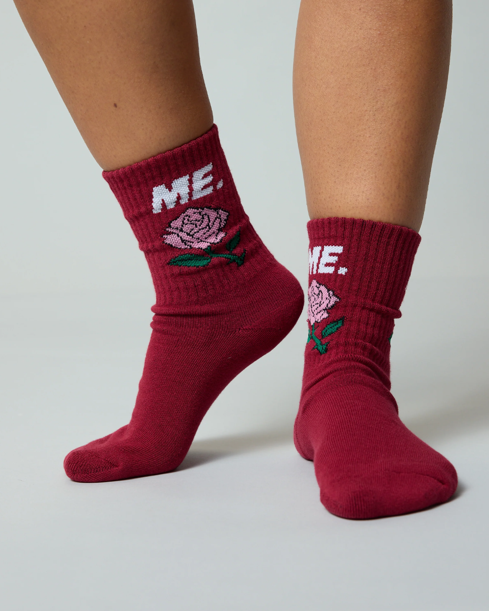 Melody Ehsani ME. Rose Socks Burgundy MEW253KS1017BURG