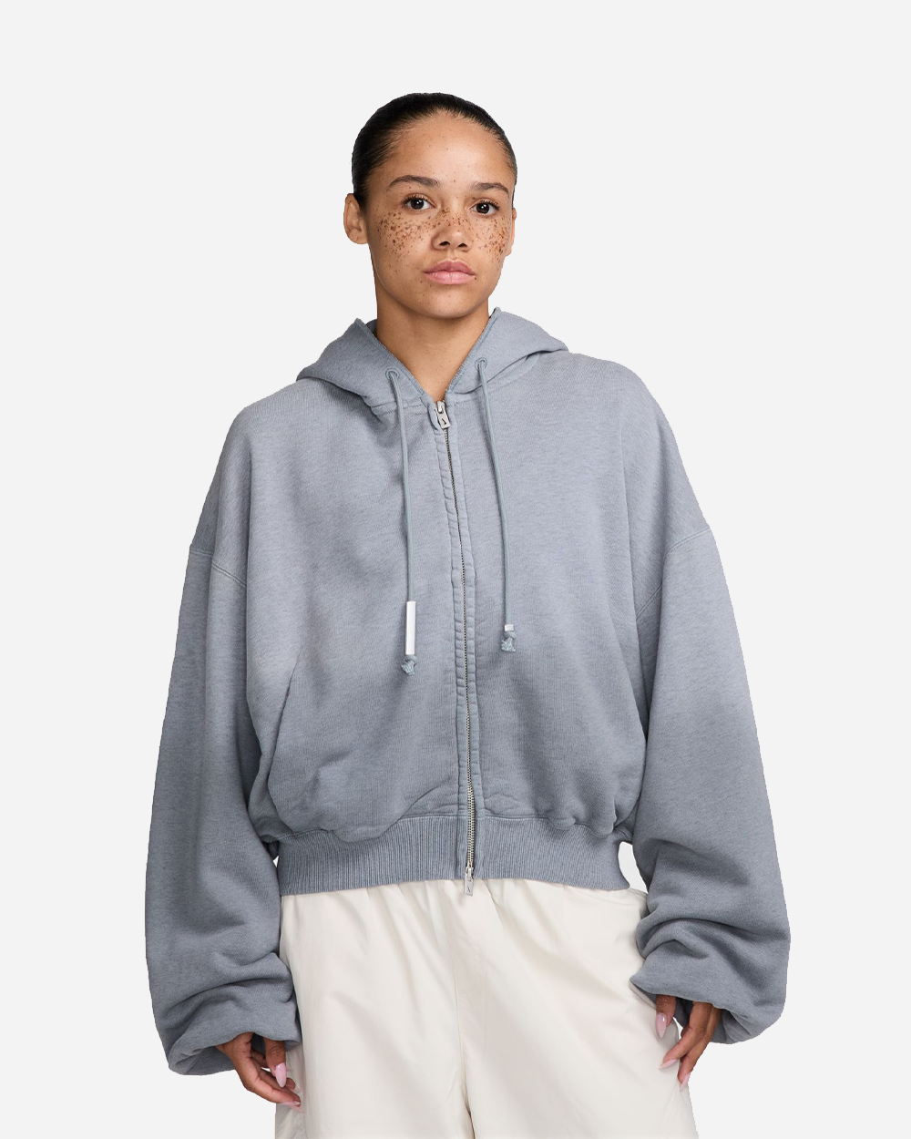 Nike Studio Fleece Hoodie Cool Grey Heather IM6092-064