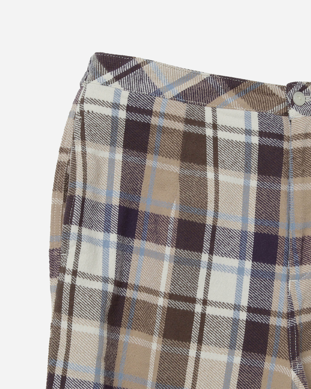 Beams Boy Work Check Easy Pants Ivory 1324-0488-791-0818