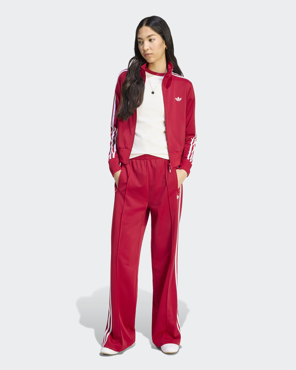 adidas Originals Firebird Loose Track Pants Red/White KS4670
