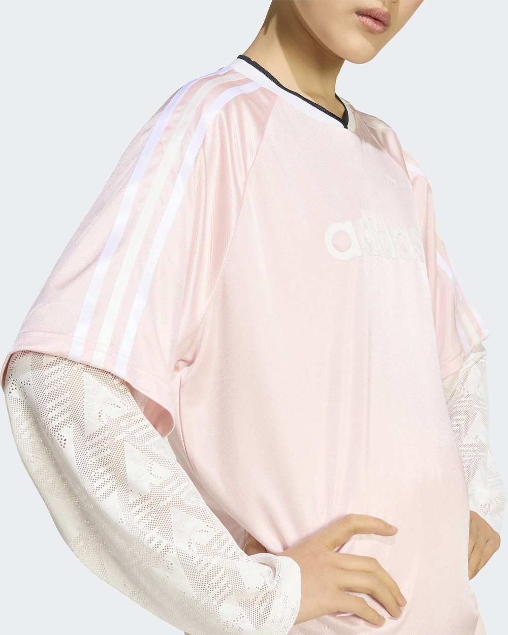 adidas Originals Lace Long Sleeve Jersey Sand Pink KC6433