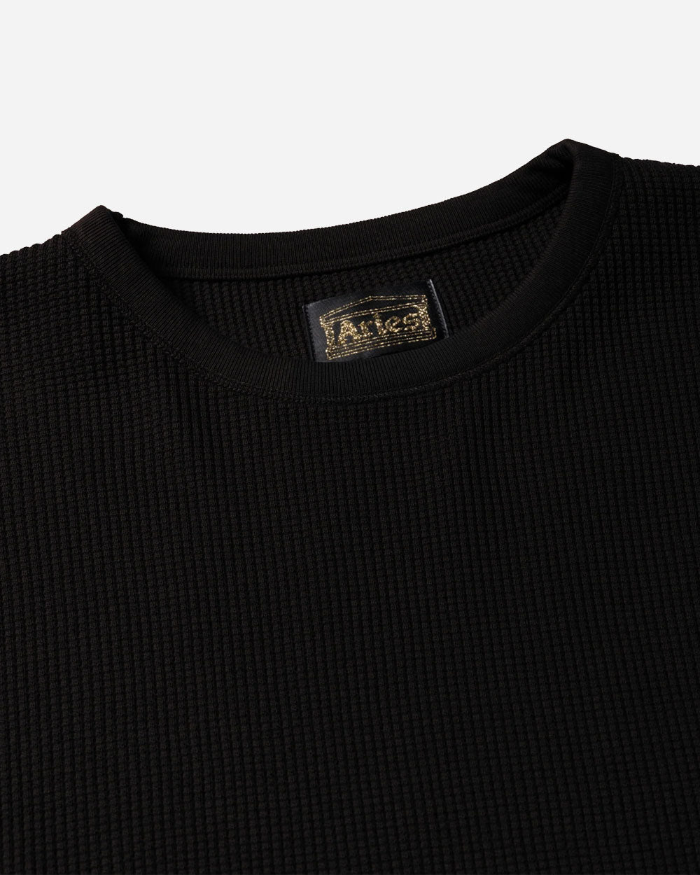 Aries Reversible Temple Waffle Long Sleeve Tee Black AR40666.04