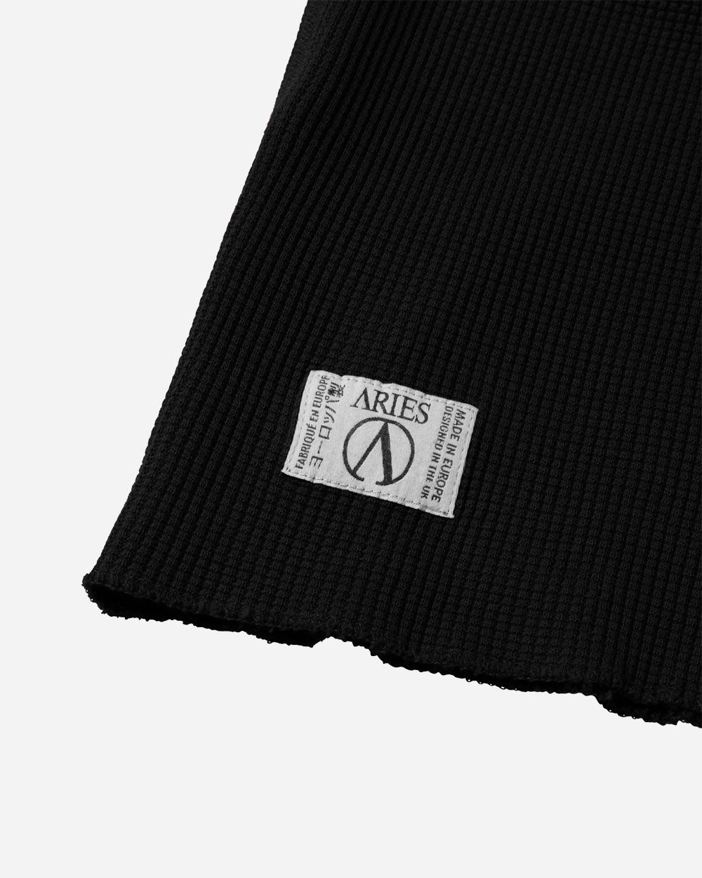 Aries Reversible Temple Waffle Long Sleeve Tee Black AR40666.04