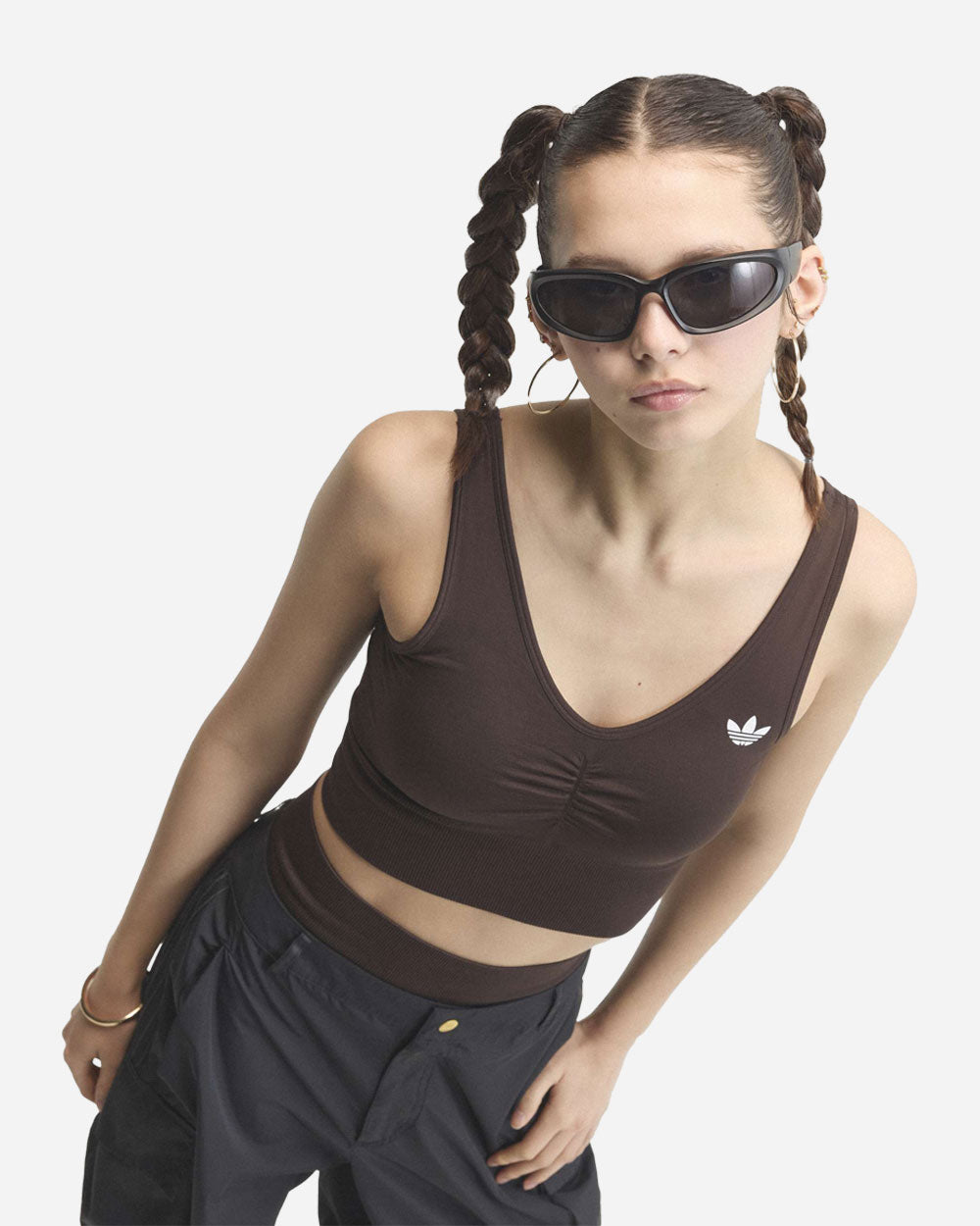 adidas Originals Seamless Bralett Aurora Coffee IA4524
