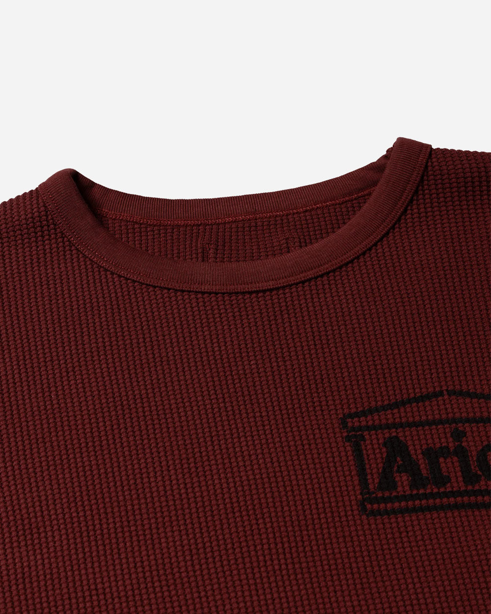 Aries Reversible Temple Waffle Long Sleeve Tee Burgundy AR40666.04