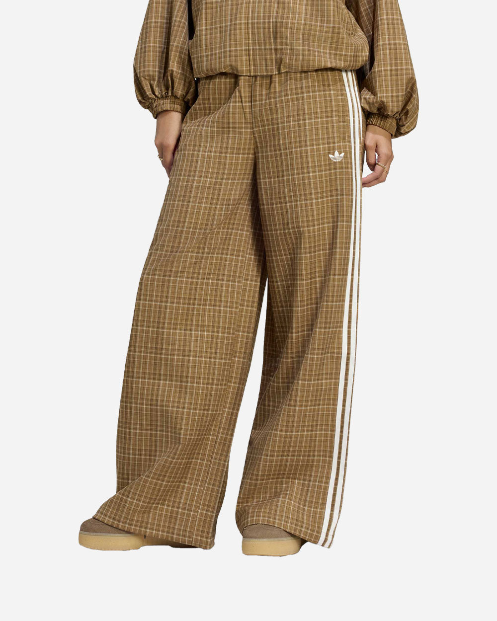 adidas Originals Check Track Pants Brown Desert LG4075