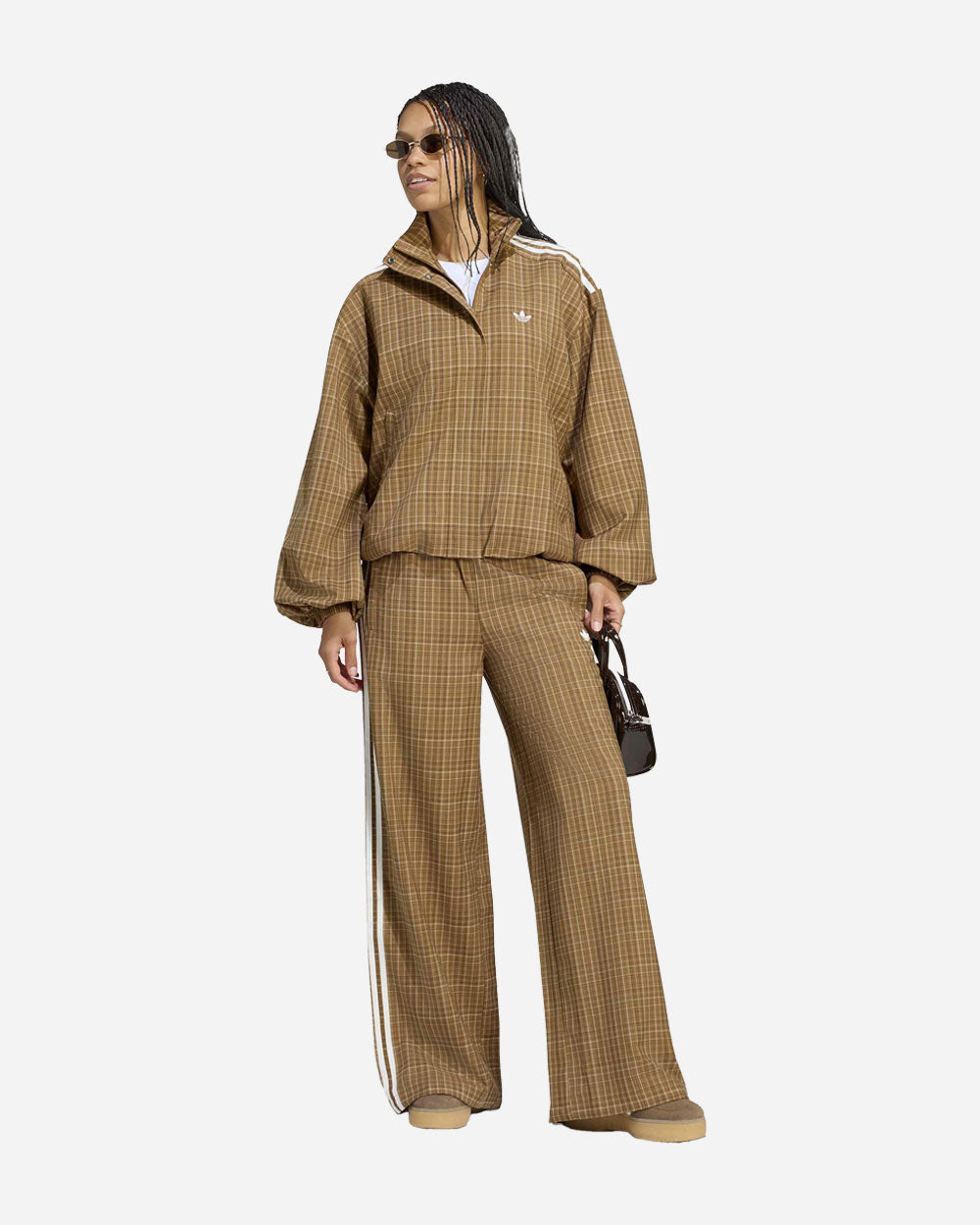 adidas Originals Check Track Pants Brown Desert LG4075