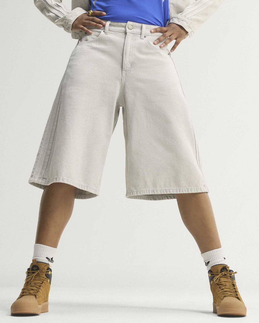 adidas Originals Denim Jorts Clear Grey KQ6477
