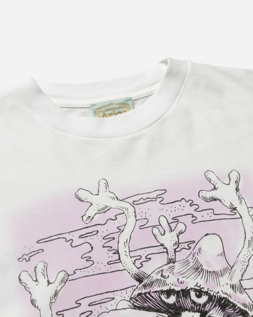 Aries Faded Shroom Awakening Long Sleeve Tee Off White AR60024.04