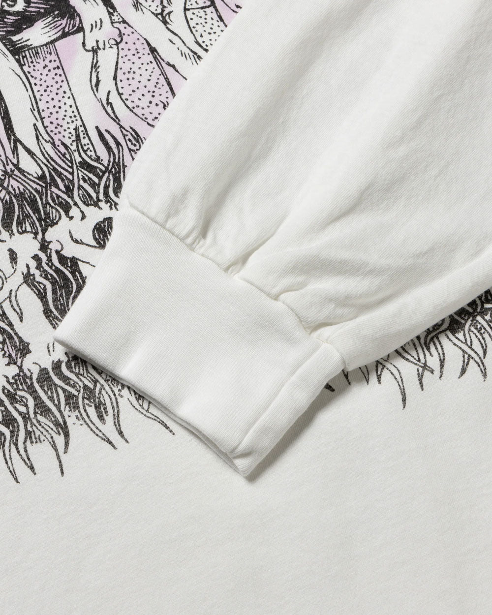 Aries Faded Shroom Awakening Long Sleeve Tee Off White AR60024.04