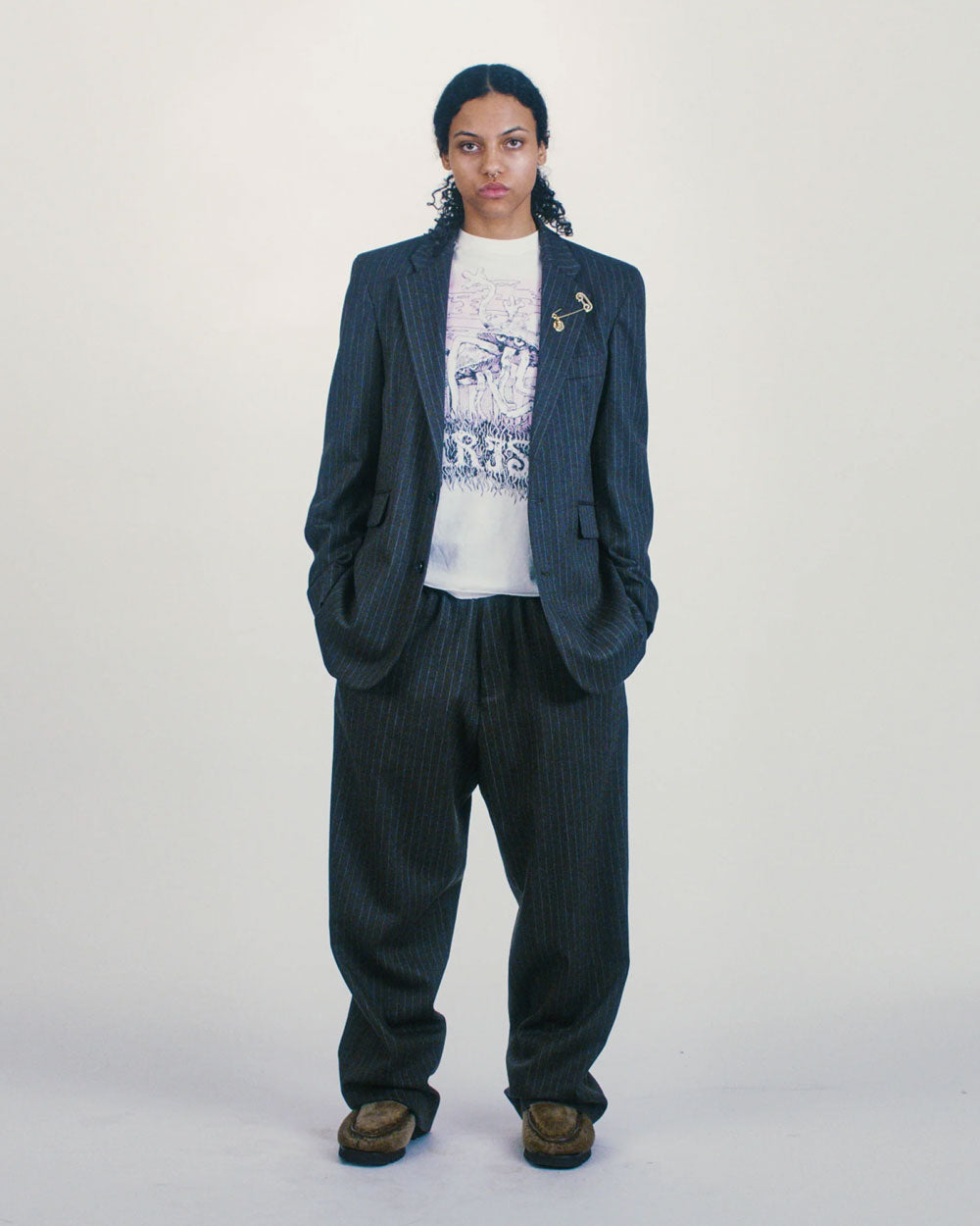 Aries Faded Shroom Awakening Long Sleeve Tee Off White AR60024.04