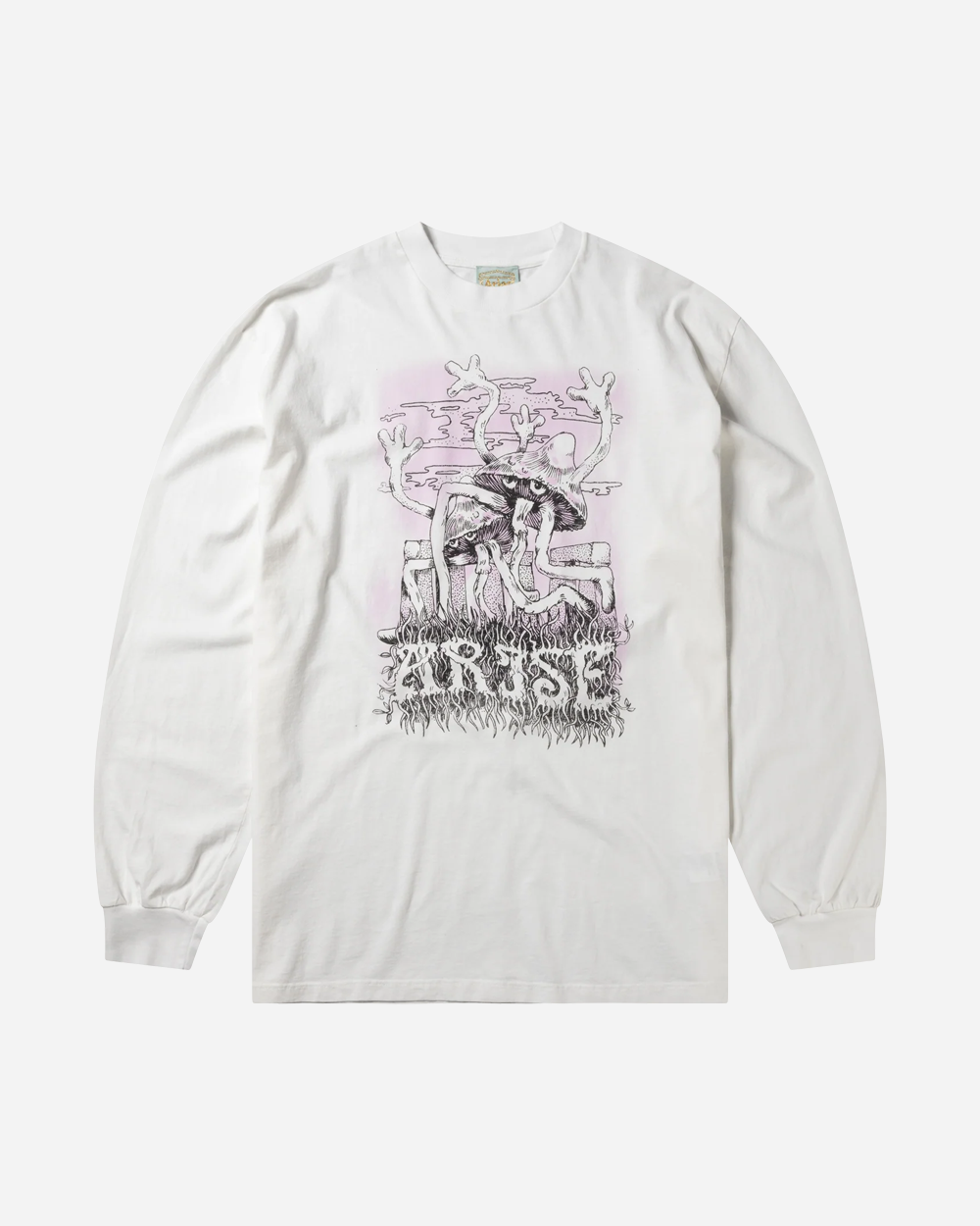 Aries Faded Shroom Awakening Long Sleeve Tee Off White AR60024.04