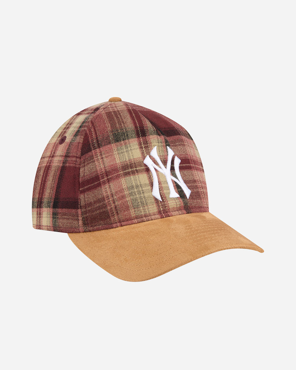 New Era 9Twenty A Frame Plaid Suede New York Yankees Open Red 60871759