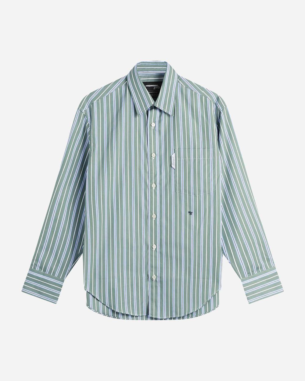 HommeGirls Oxford Shirt Green Porto Stripe HGSH062