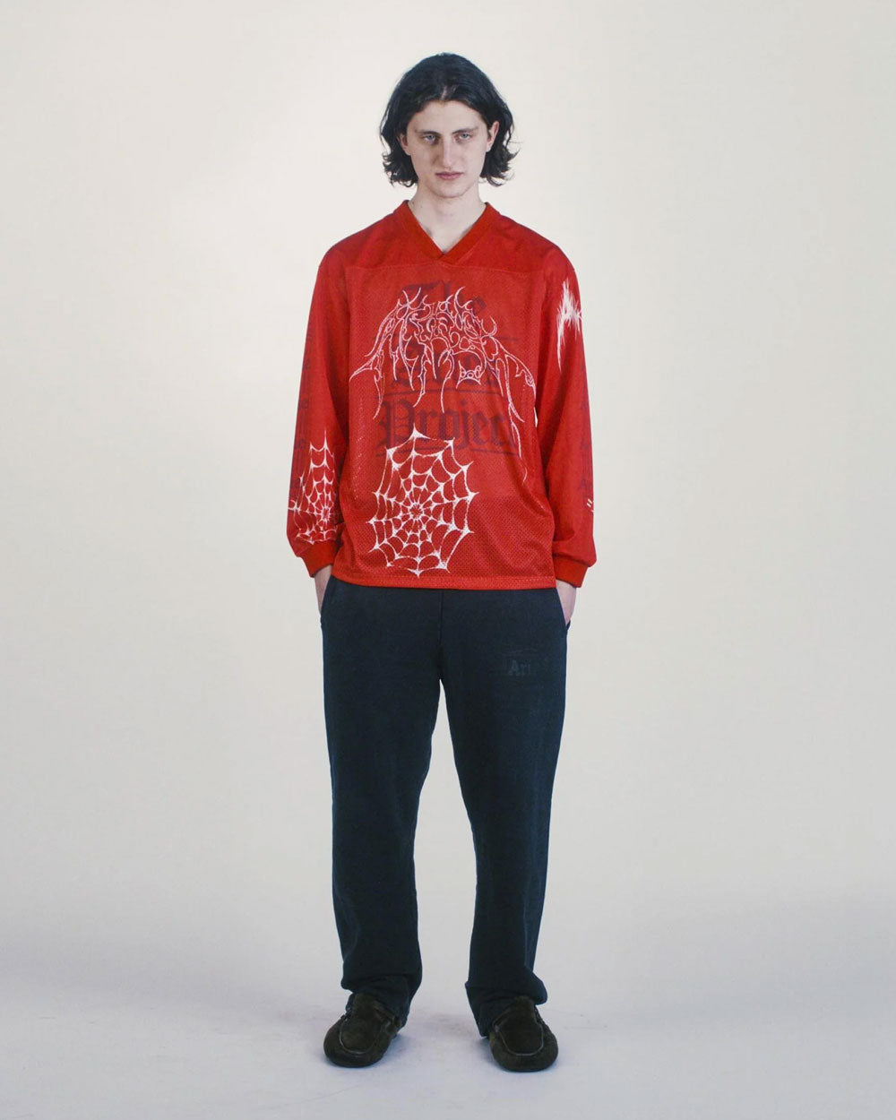 Aries The Rat Project Airtex Long Sleeve Tee Red AR40050.04