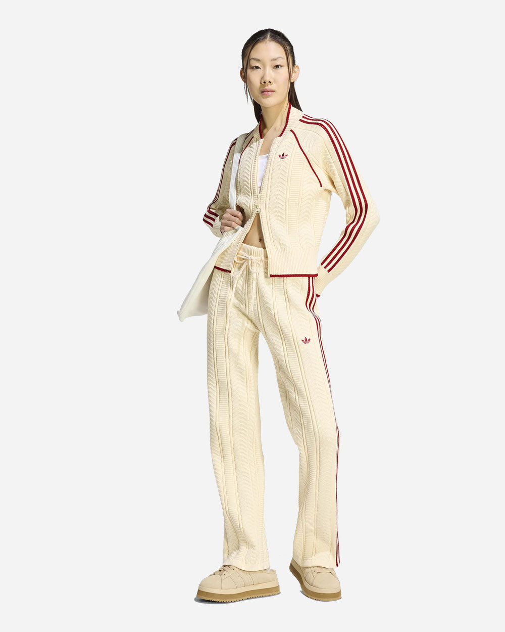 adidas Originals Sst Wide Leg Track Pants Warm Vanilla KR9625