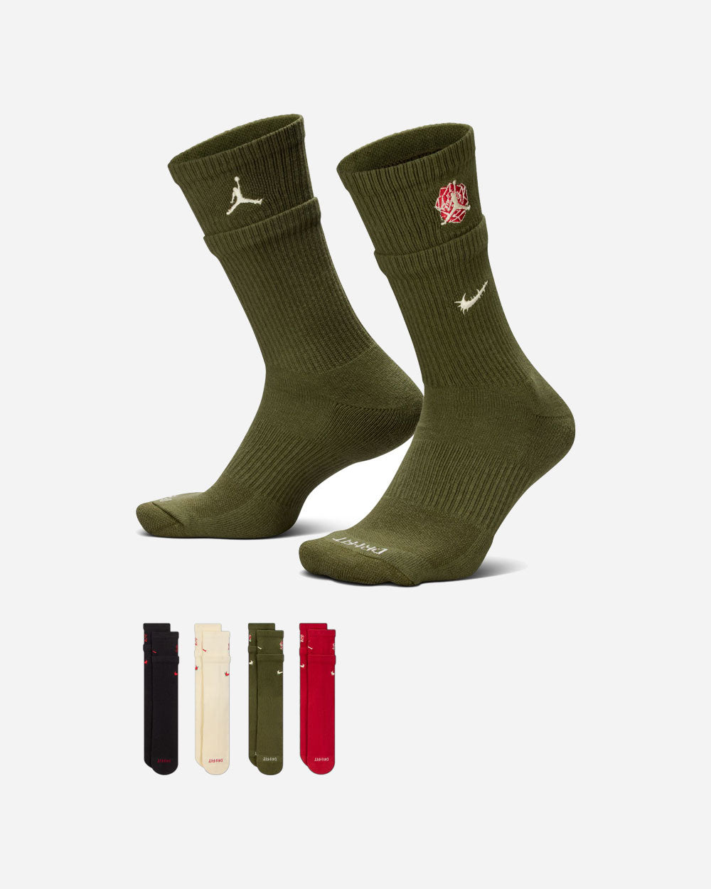 Teyana Taylor  x Jordan Cushioned Crew Socks Multi 4 Pack IO4659-900