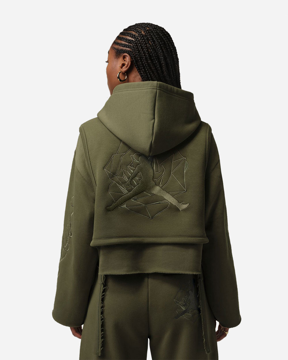 Teyana Taylor  x Jordan Fleece Hoodie Rough Green IM6257-326