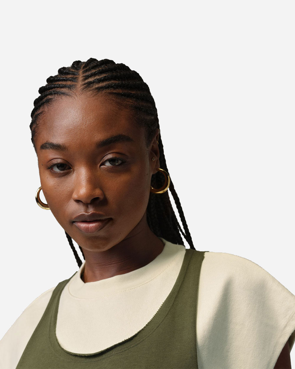 Teyana Taylor  x Jordan Short Sleeve Top Coconut Milk/Rough Green IM6357-133