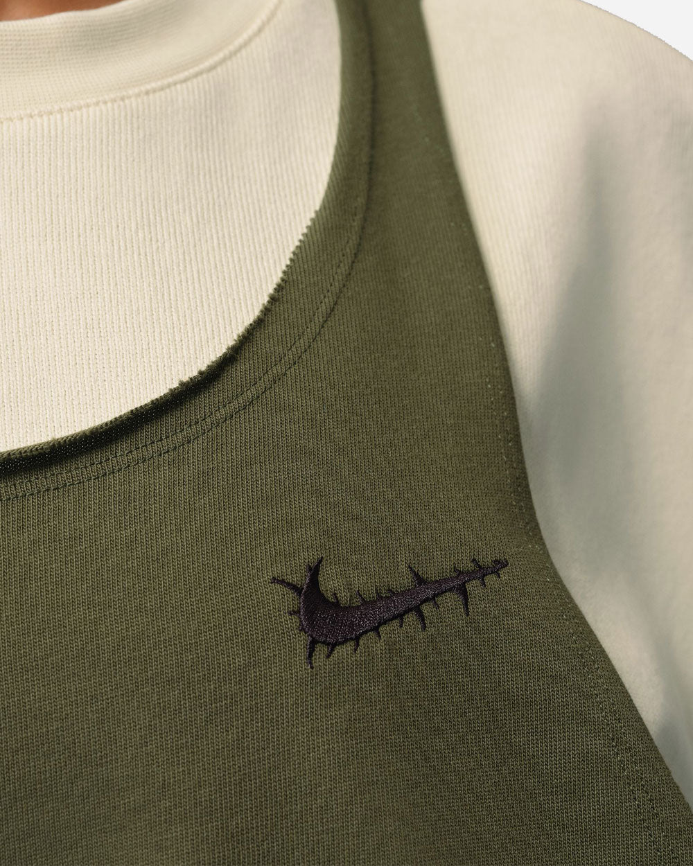 Teyana Taylor  x Jordan Short Sleeve Top Coconut Milk/Rough Green IM6357-133