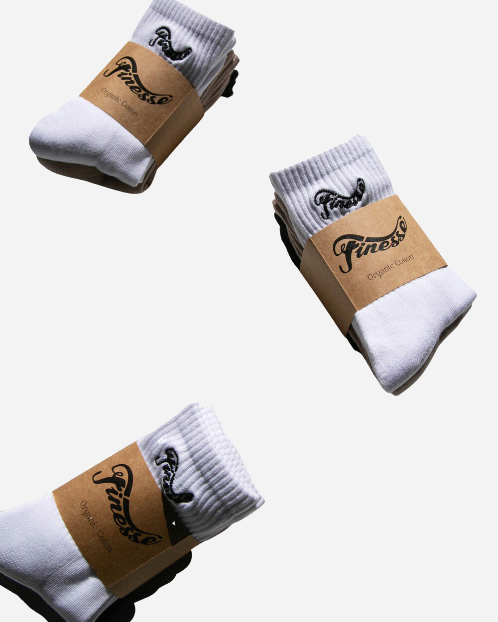 Finesse Organic Cotton Socks 3 Pack Multi