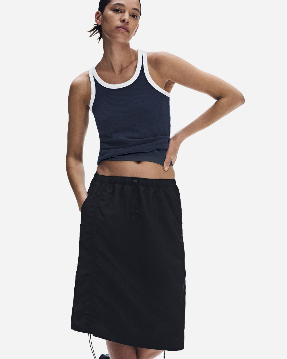Zendaya x On Drawstring Midi Skirt Black 1WG11910553