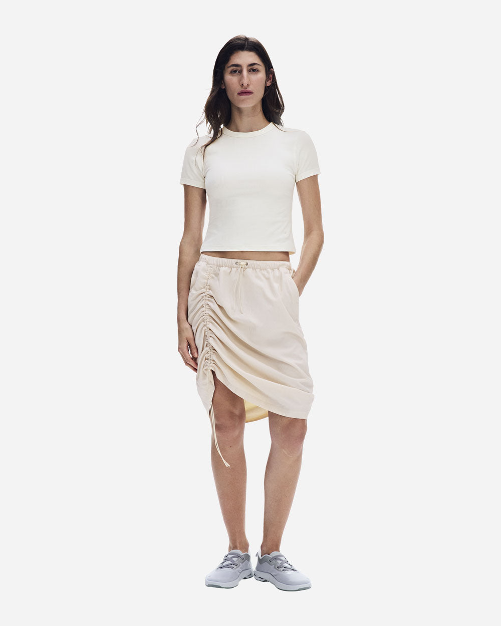 Zendaya x On Drawstring Midi Skirt Grain 1WG11915032