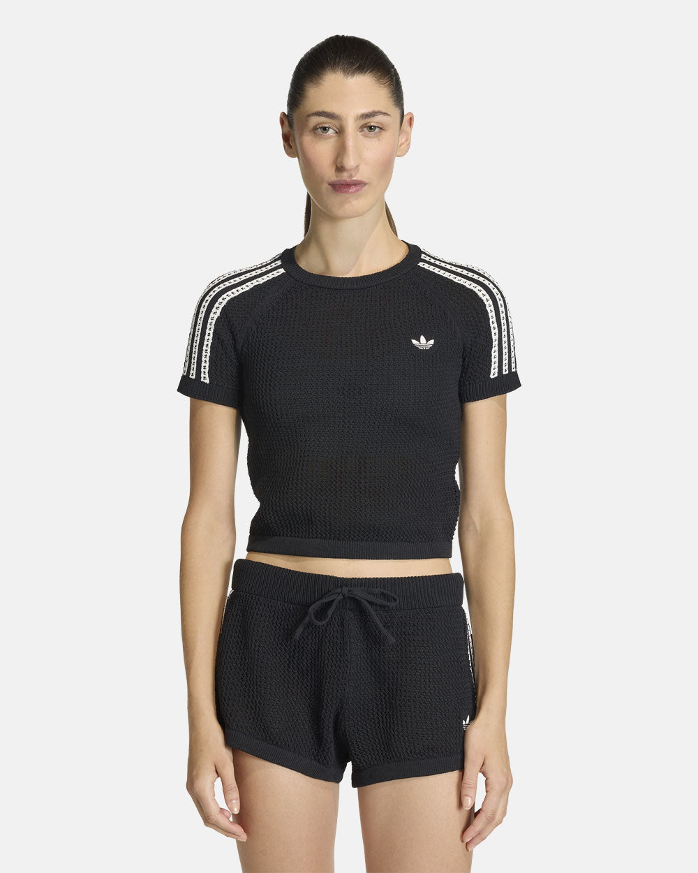 Adidas Crochet Tee Black KC6481