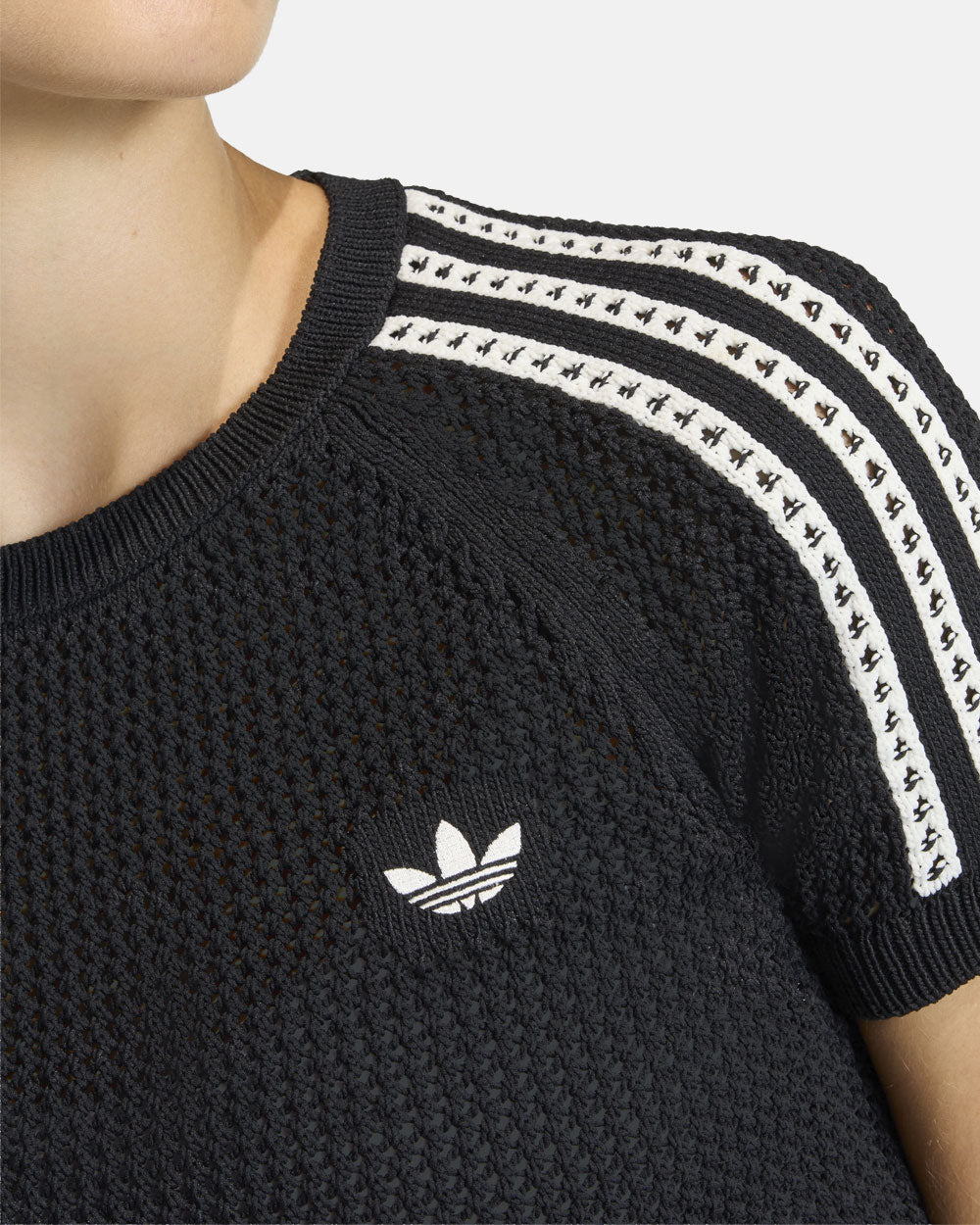 Adidas Crochet Tee Black KC6481