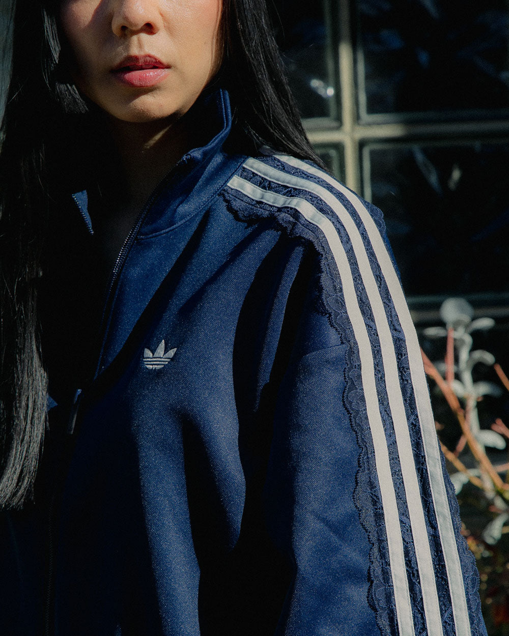 adidas Originals Lace Oversized Track Top Collegiate Navy LG4277