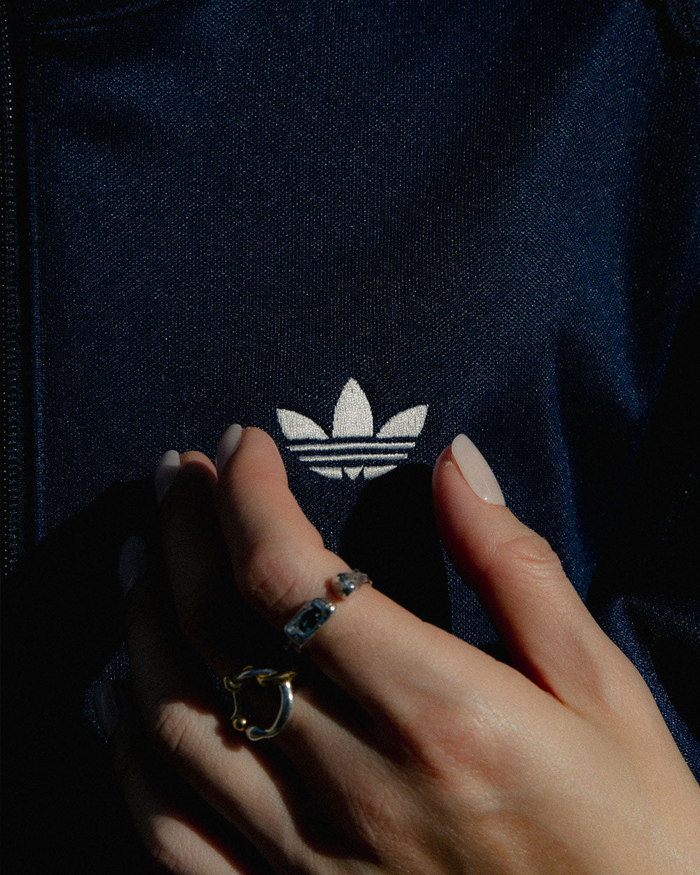adidas Originals Lace Oversized Track Top Collegiate Navy LG4277