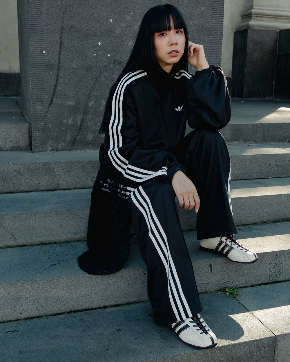 adidas Originals Lace Firebird Track Pants Black LG4271