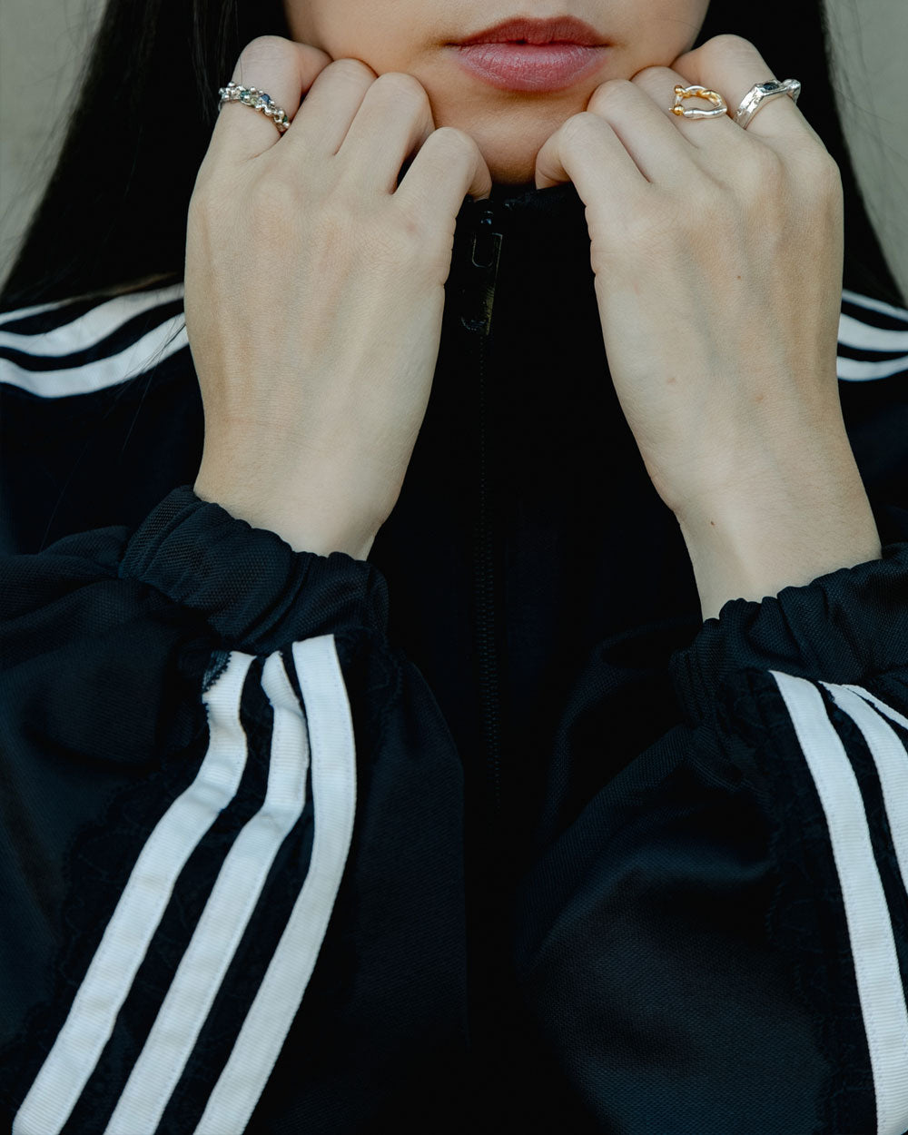 adidas Originals Lace Oversized Track Top Black LG4279