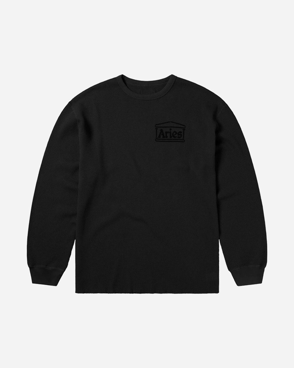 Aries Reversible Temple Waffle Long Sleeve Tee Black AR40666.04
