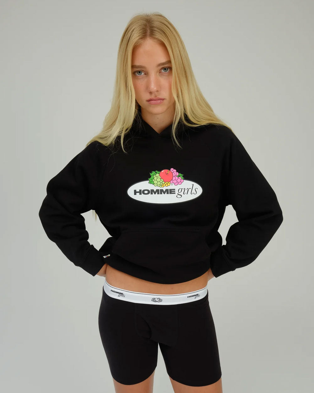 Hommegirls Fruit Of The Loom x Hoodie Black HGFOTL012