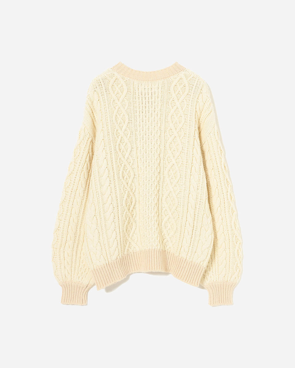 Beams Boy Two Tone Alan Cardigan Ivory 1315-0157-126-0818