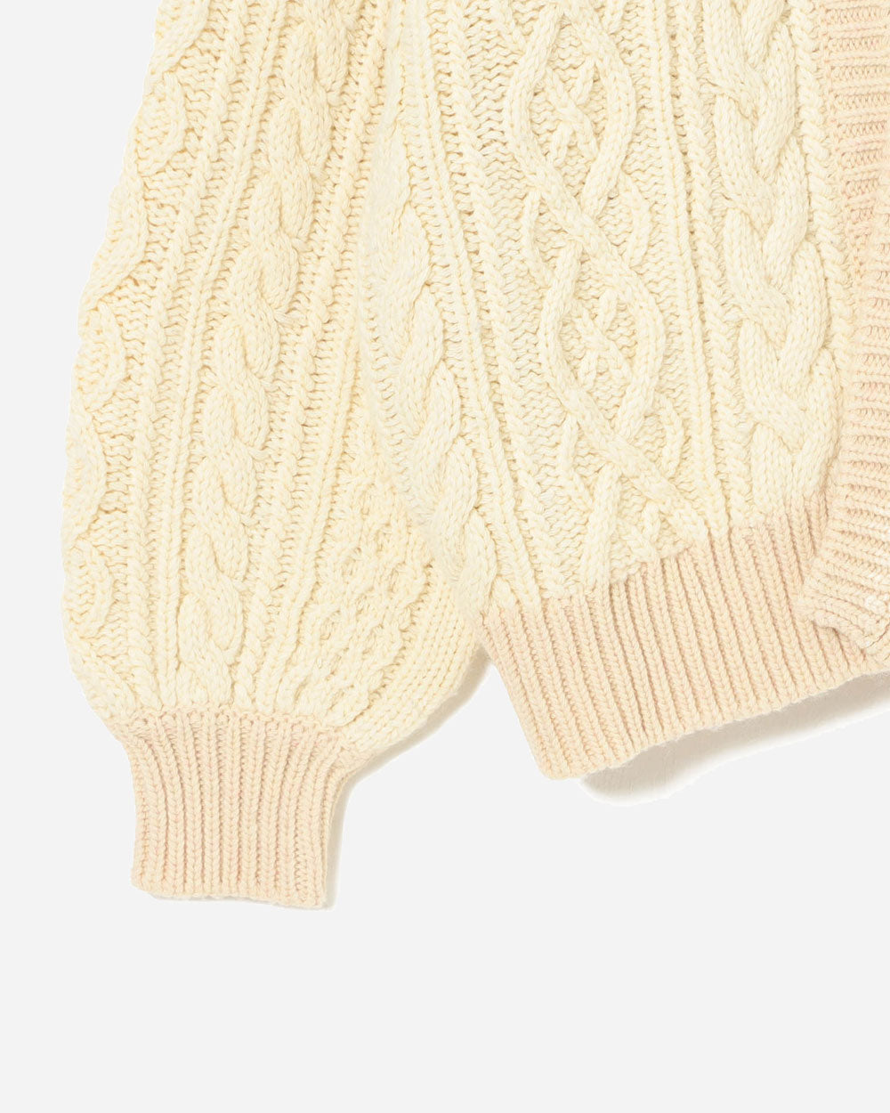 Beams Boy Two Tone Alan Cardigan Ivory 1315-0157-126-0818