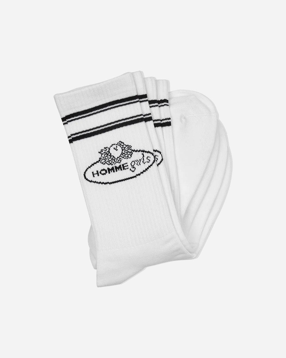 Hommegirls Fruit Of The Loom x Crew Socks White 3 Pack HGFOTL019