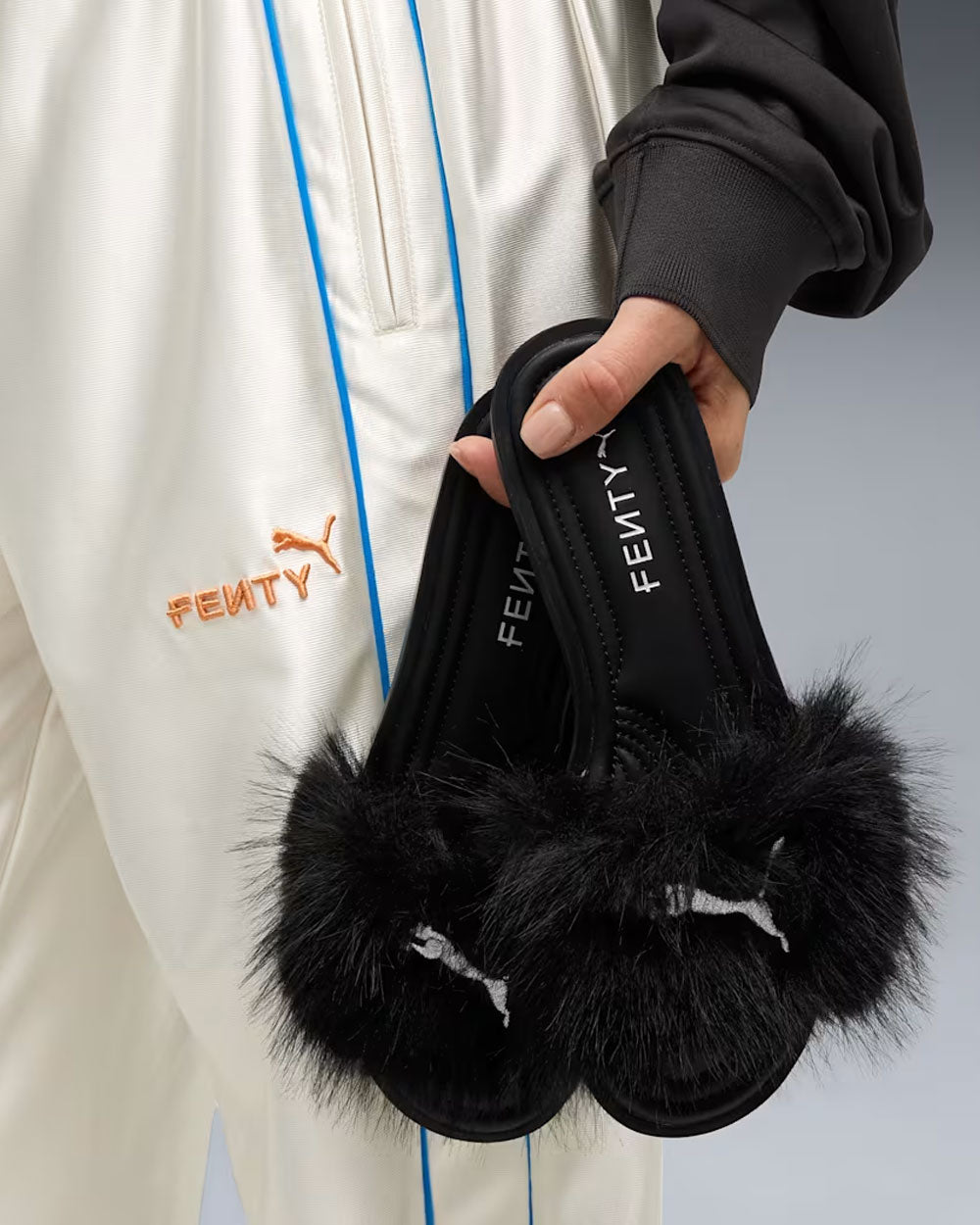 FENTY x PUMA Chic Slide Fur Black 40476802