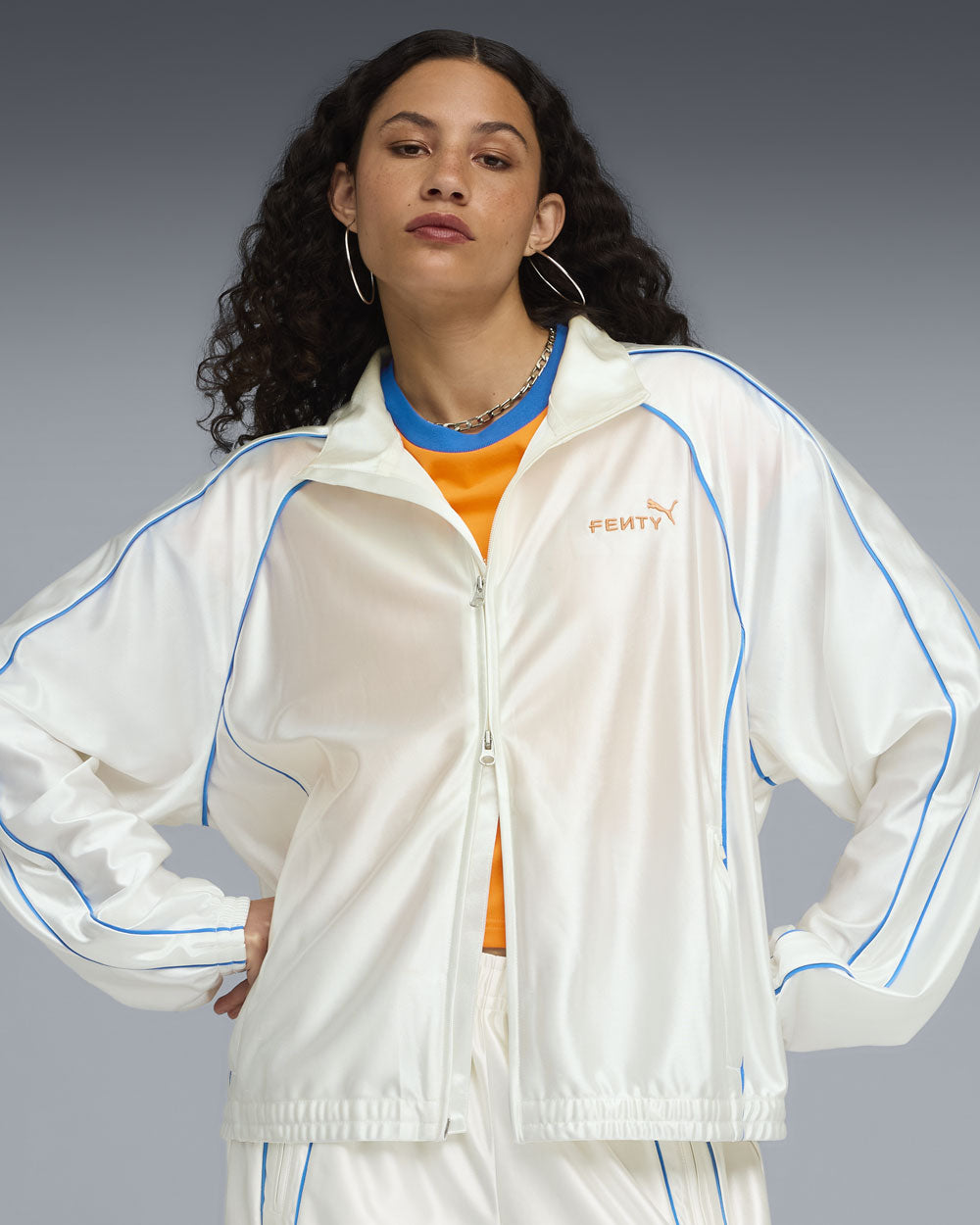 Puma Fenty X T7 Piping Track Jacket Warm White 63362687