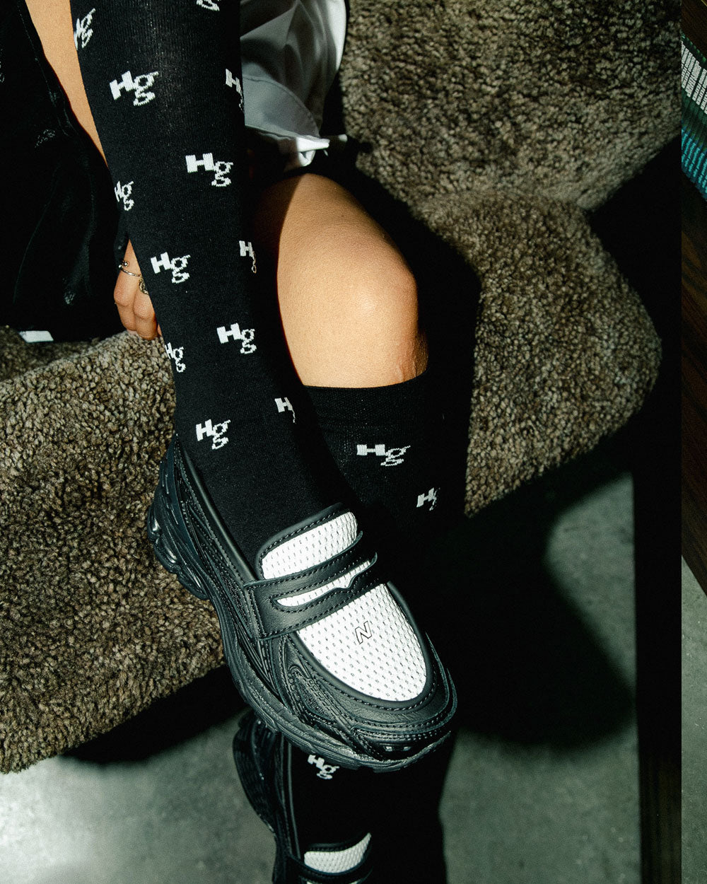 HommeGirls Knee High Socks Black HGKN018