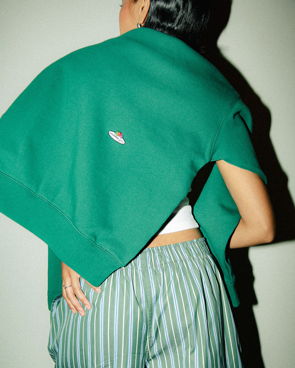 Fruit Of The Loom x HommeGirls Crew Neck Sweatshirt Green HGFOTL009